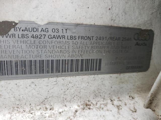 Photo 10 from auction – 2011 AUDI 100 QUATRO with VIN WAUFFAFL1BN047492