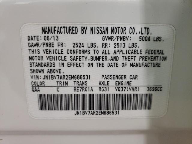 Photo 10 from auction – 2014 INFINITI Q50 BASE with VIN JN1BV7AR2EM686531