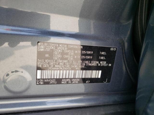 Photo 10 from auction – 2021 TOYOTA VENZA LE with VIN JTEAAAAH7MJ046934