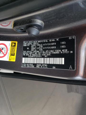 Photo 10 from auction – 2015 TOYOTA HIGHLANDER with VIN 5TDZARFH7FS014814