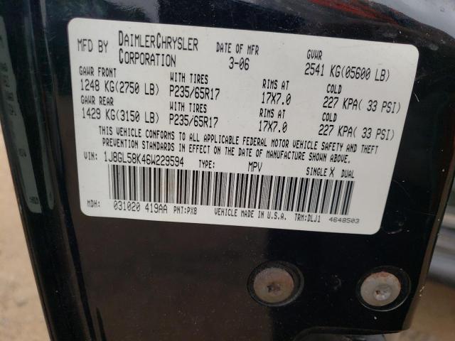 Photo 10 from auction – 2006 JEEP LIBERTY with VIN 1J8GL58K46W229594