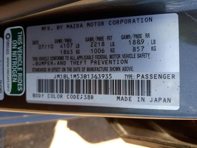 Photo 10 from auction – 2011 MAZDA 3 S with VIN JM1BL1M53B1363935