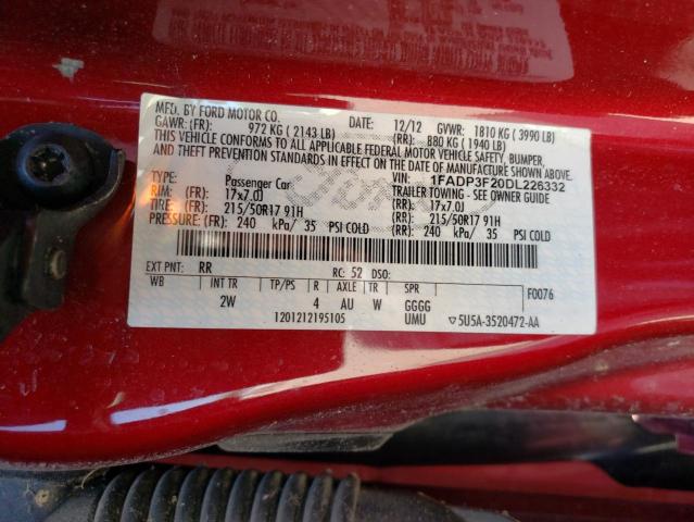 Foto 10 de la subasta – 2013 FORD FOCUS SE con VIN 1FADP3F20DL226332