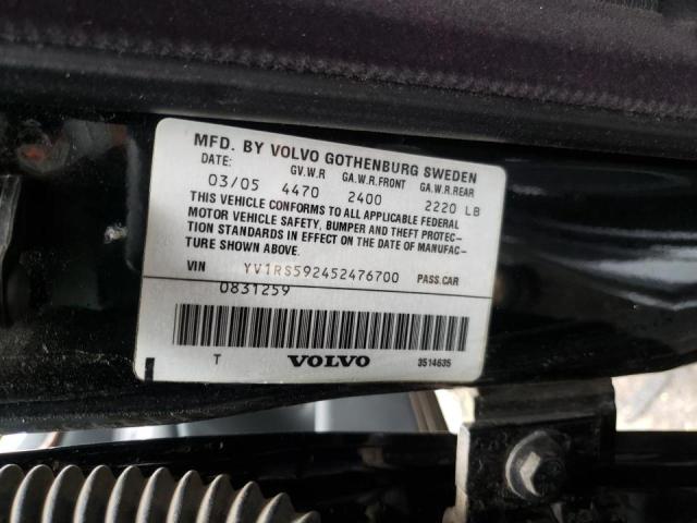 Photo 10 from auction – 2005 VOLVO S60 2.5T with VIN YV1RS592452476700