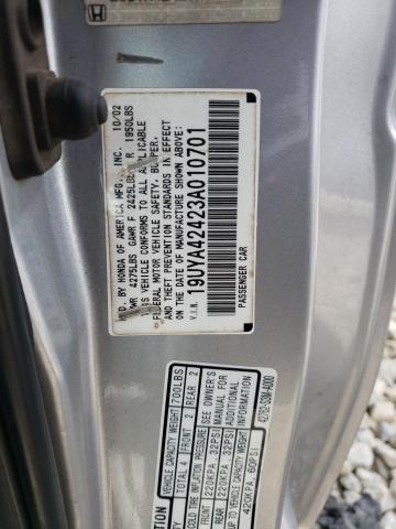 Photo 10 from auction – 2003 ACURA 3.2CL with VIN 19UYA42423A010701