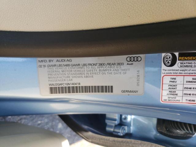 Photo 10 from auction – 2016 AUDI A7 PRESTIG with VIN WAU2GAFC1GN140418