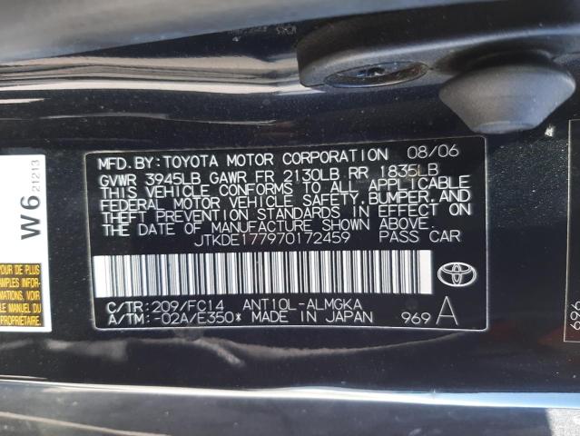 Photo 10 from auction – 2007 TOYOTA SCION TC with VIN JTKDE177970172459