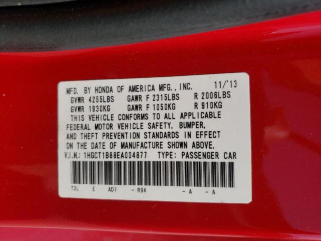 Photo 10 from auction – 2014 HONDA ACCORD EXL with VIN 1HGCT1B88EA004877