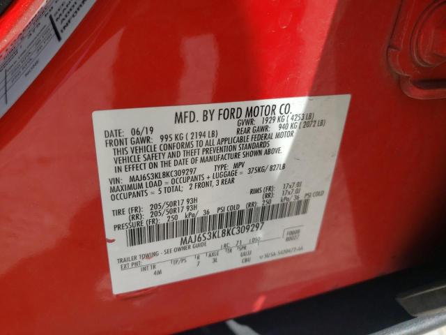 Photo 10 from auction – 2019 FORD ECOSPORT T with VIN MAJ6S3KL8KC309297