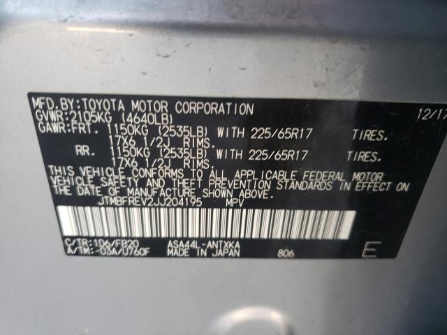 Photo 10 from auction – 2018 TOYOTA RAV4 LE with VIN JTMBFREV2JJ204195
