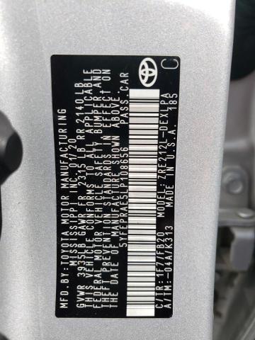Photo 10 from auction – 2020 TOYOTA COROLLA LE with VIN 5YFEPRAE5LP108656
