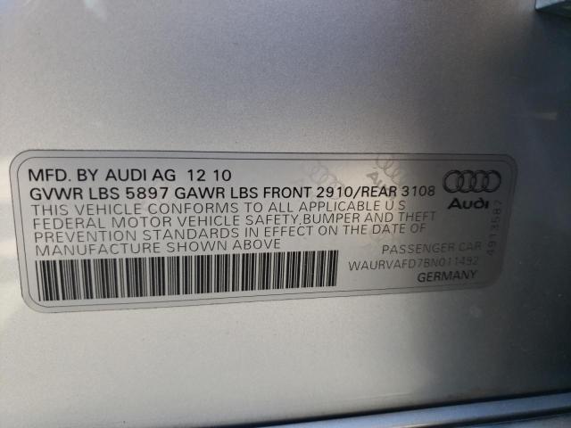 Photo 10 from auction – 2011 AUDI A8 L QUATT with VIN WAURVAFD7BN011492