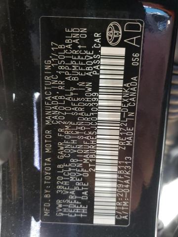 Zdjęcie 10 z aukcji – 2018 TOYOTA COROLLA z VIN 2T1BURHE5JC010399