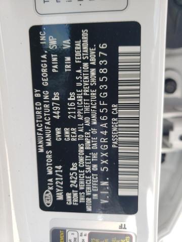 Photo 10 from auction – 2015 KIA OPTIMA SX with VIN 5XXGR4A65FG358376