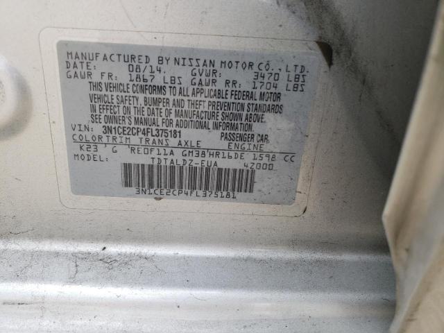 Photo 10 from auction – 2015 NISSAN VERSA NOTE with VIN 3N1CE2CP4FL375181