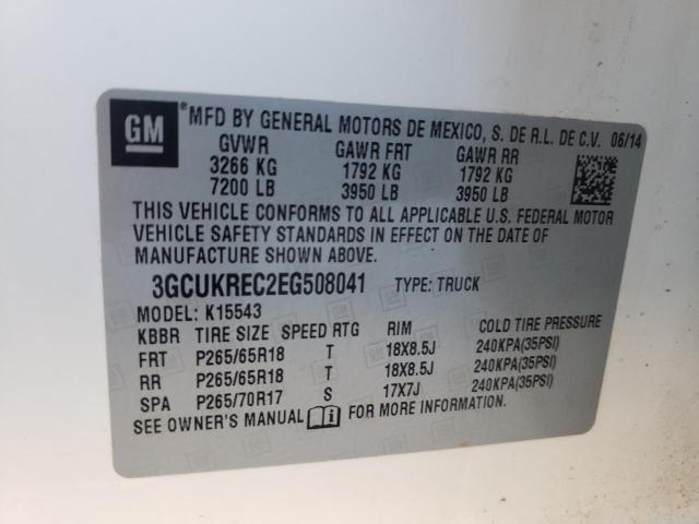 Photo 10 from auction – 2014 CHEVROLET SILVERADO with VIN 3GCUKREC2EG508041