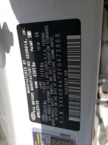 Photo 10 from auction – 2015 KIA OPTIMA SX with VIN 5XXGR4A78FG473868