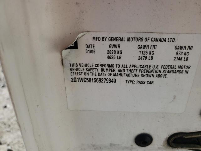 Photo 10 from auction – 2006 CHEVROLET IMPALA LT with VIN 2G1WC581569279349
