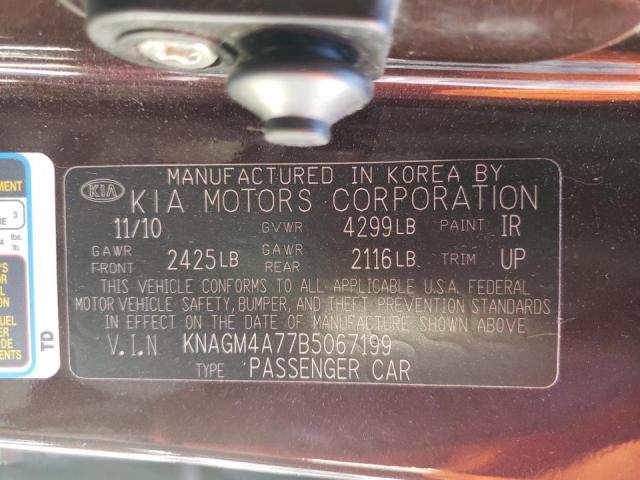 Photo 10 from auction – 2011 KIA OPTIMA LX with VIN KNAGM4A77B5067199