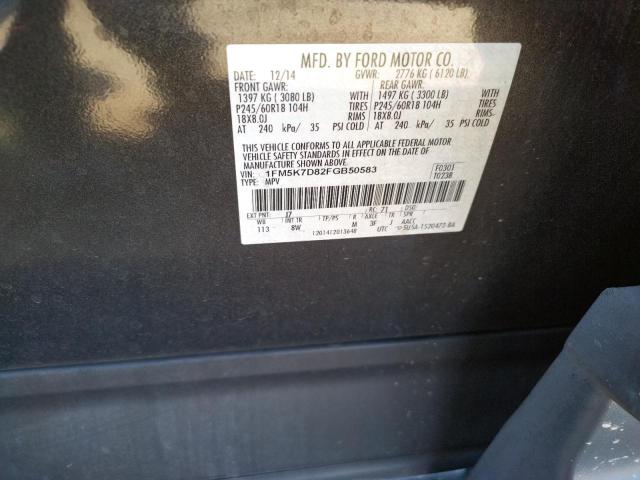 Photo 10 from auction – 2015 FORD EXPLORER X with VIN 1FM5K7D82FGB50583