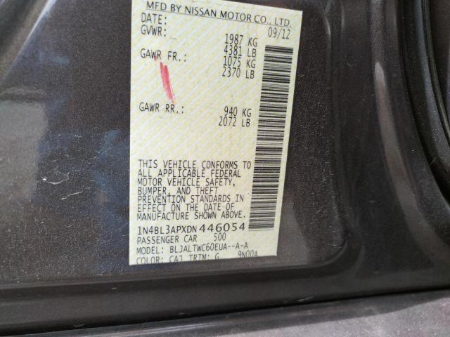 Photo 10 from auction – 2013 NISSAN ALTIMA 3.5 with VIN 1N4BL3APXDN446054