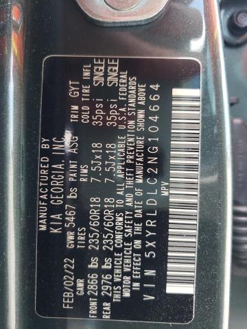 Photo 10 from auction – 2022 KIA SORENTO S with VIN 5XYRLDLC2NG104664