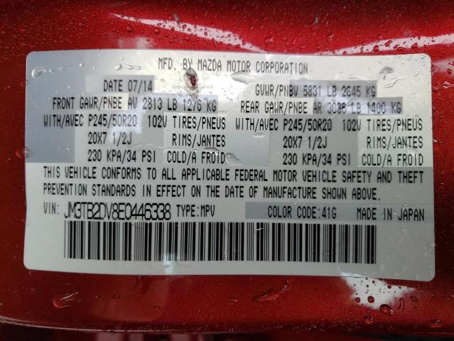 Photo 10 from auction – 2014 MAZDA CX-9 GRAND with VIN JM3TB2DV8E0446338