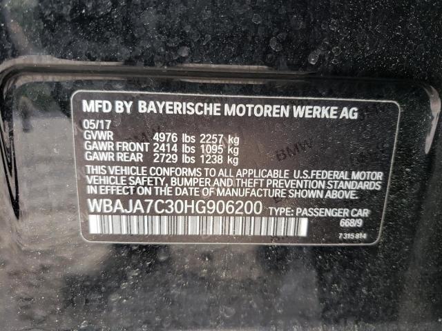 Photo 10 from auction – 2017 BMW 530 XI with VIN WBAJA7C30HG906200