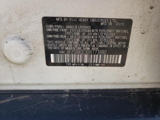 Photo 10 from auction – 2011 SUBARU FORESTER T with VIN JF2SHAGCXBH773880
