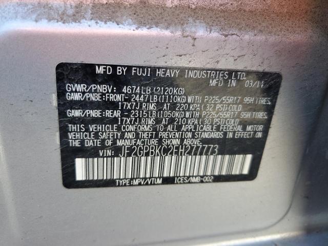 Photo 10 from auction – 2014 SUBARU XV CROSSTR with VIN JF2GPBKC2EH277773