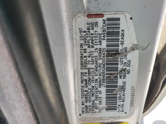 Photo 10 from auction – 1998 LEXUS GS 400 with VIN JT8BH68X2W0004435