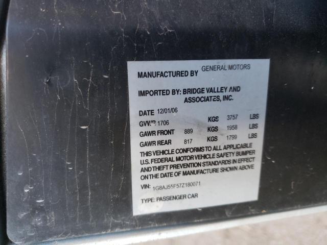 Photo 10 from auction – 2007 SATURN ION LEVEL with VIN 1G8AJ55F57Z180071