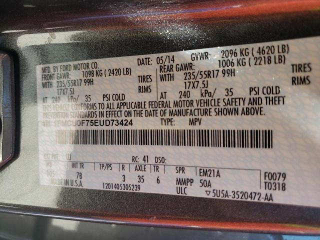 Photo 10 from auction – 2014 FORD ESCAPE S with VIN 1FMCU0F75EUD73424