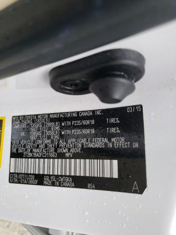 Photo 10 from auction – 2015 LEXUS RX 350 BAS with VIN 2T2BK1BA0FC311663