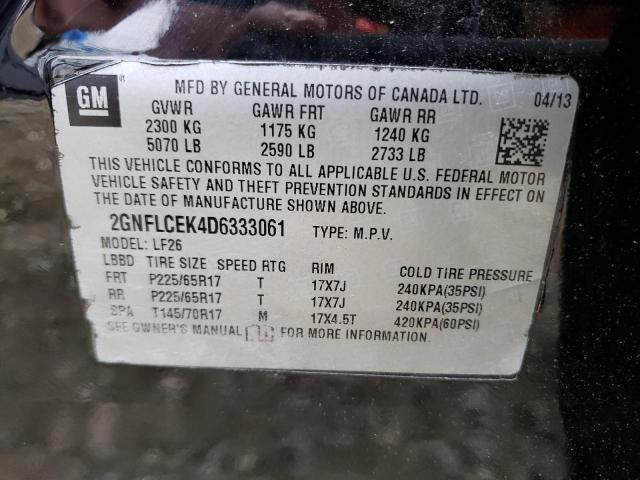 Photo 10 from auction – 2013 CHEVROLET EQUINOX LS with VIN 2GNFLCEK4D6333061