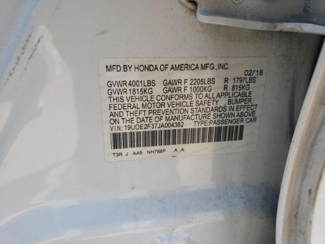 Photo 10 from auction – 2018 ACURA ILX BASE W with VIN 19UDE2F37JA004382