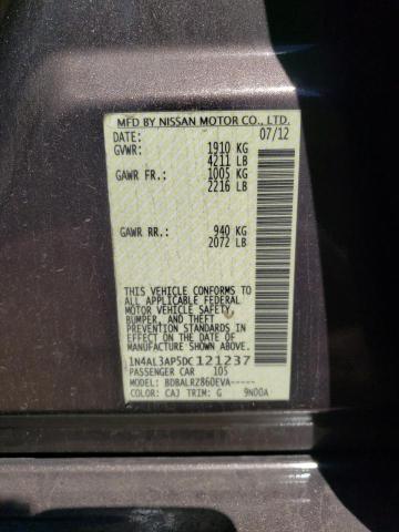 Photo 10 from auction – 2013 NISSAN ALTIMA 2.5 with VIN 1N4AL3AP5DC121237