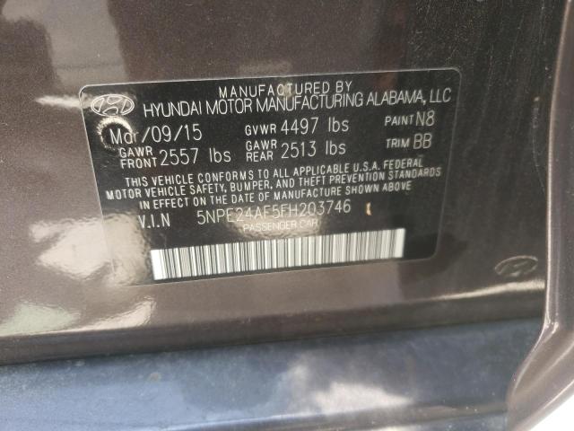 Photo 10 from auction – 2015 HYUNDAI SONATA with VIN 5NPE24AF5FH203746