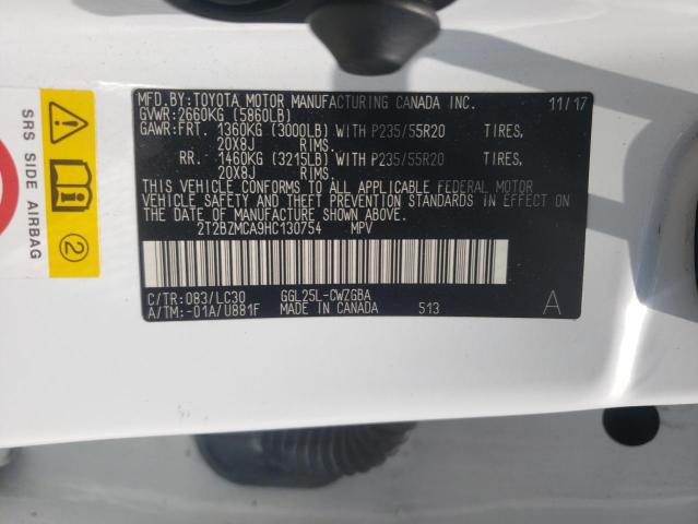 Photo 10 from auction – 2017 LEXUS RX 350 BAS with VIN 2T2BZMCA9HC130754