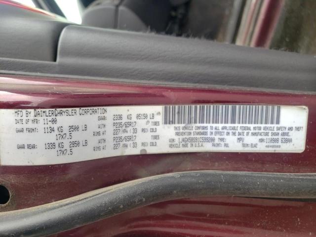Photo 10 from auction – 2001 JEEP GRAND CHER with VIN 1J4GX58S91C599200