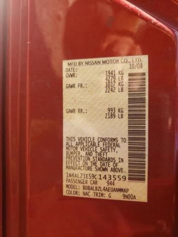 Photo 10 from auction – 2009 NISSAN ALTIMA 2.5 with VIN 1N4AL21E59C143559