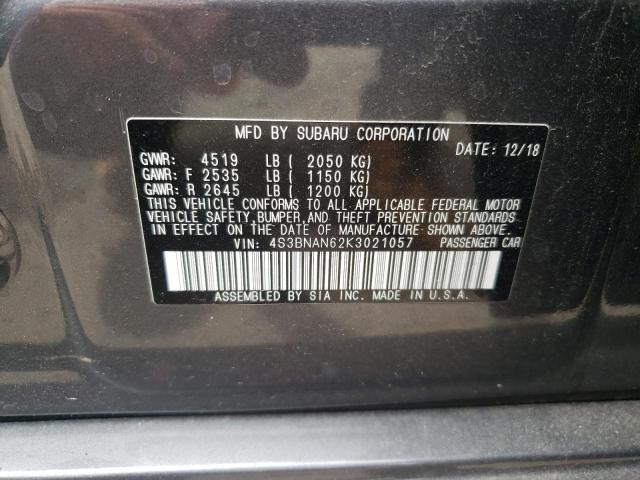 Photo 10 from auction – 2019 SUBARU LEGACY 2.5 with VIN 4S3BNAN62K3021057
