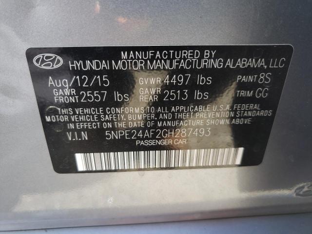 Photo 10 from auction – 2016 HYUNDAI SONATA SE with VIN 5NPE24AF2GH287493