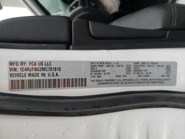 Photo 10 from auction – 2021 JEEP GRAND CHER with VIN 1C4RJFBG2MC701810