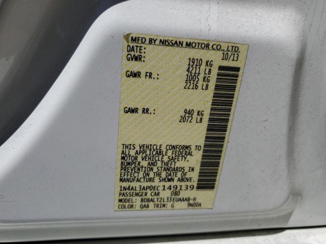 Photo 10 from auction – 2014 NISSAN ALTIMA 2.5 with VIN 1N4AL3AP0EC149139