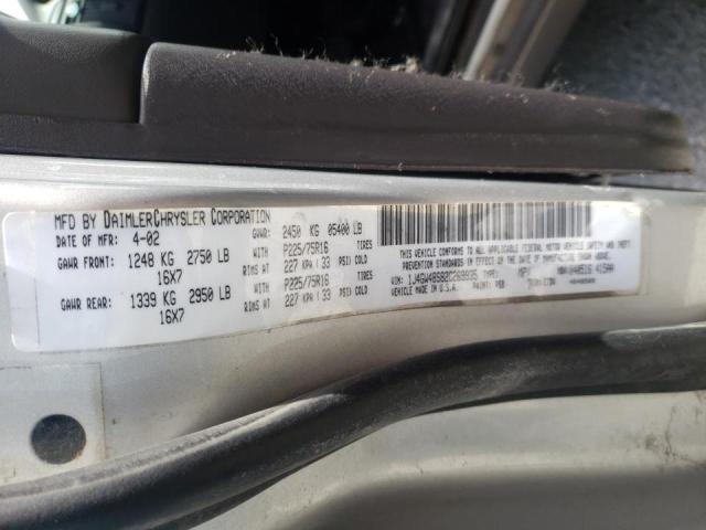 Photo 10 from auction – 2002 JEEP GRAND CHER with VIN 1J4GW48S82C269935