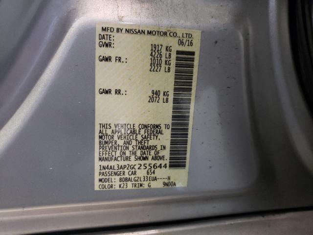 Photo 10 from auction – 2016 NISSAN ALTIMA 2.5 with VIN 1N4AL3AP2GC255644