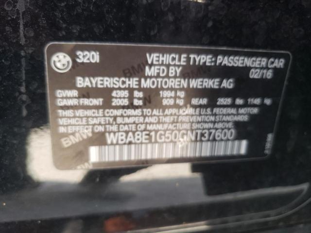 Photo 10 from auction – 2016 BMW 320 I with VIN WBA8E1G50GNT37600