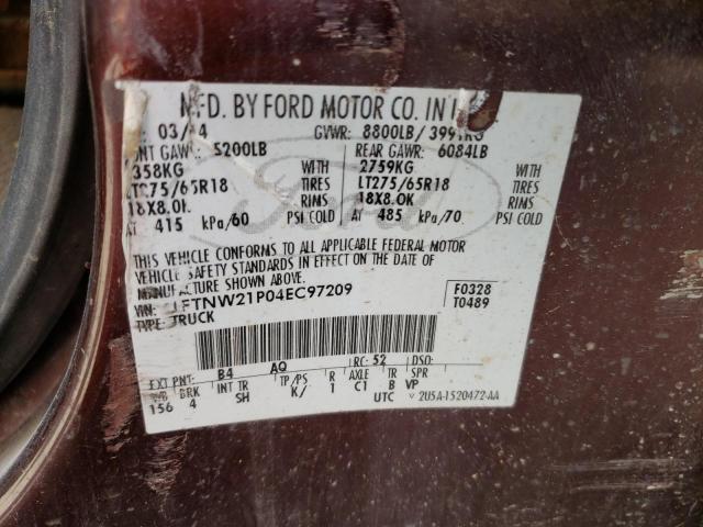 Photo 10 from auction – 2004 FORD F250 SUPER with VIN 1FTNW21P04EC97209