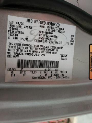 Photo 10 from auction – 2005 FORD EXPLORER X with VIN 1FMZU73K05UB61297